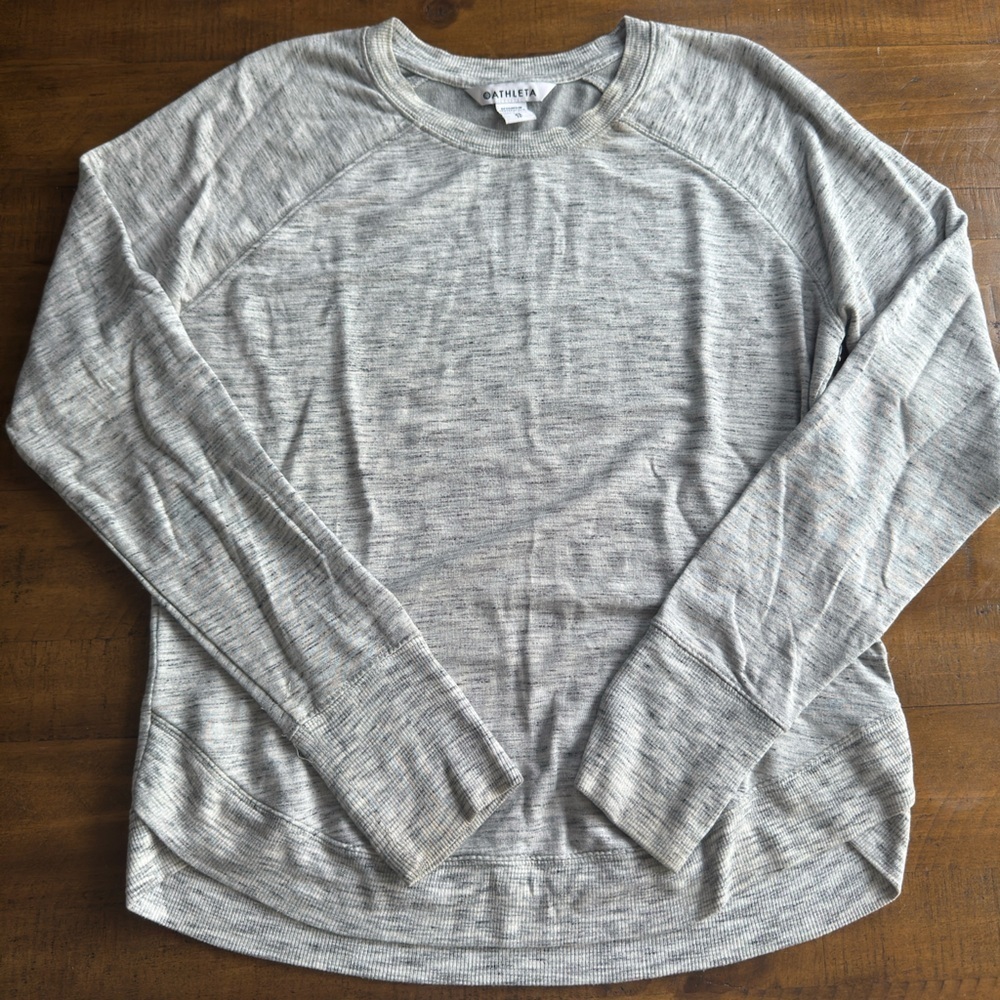Athleta‎ Heathered Grey Long Sleeve Athletic Top size xs